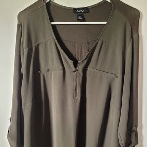 ALYX size 1X Blouse in Army Green